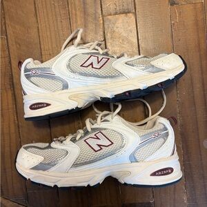 New Balance 530 woman's 8 White and Red Sneakers